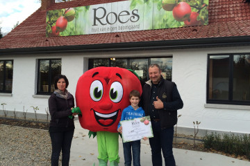 Simon (9) wint 1 jaar gratis appelen