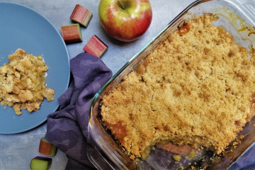 Rabarber-appel crumble