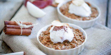 havermoutcrumble met appel en kaneel