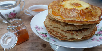 Pannekoek met havermout en appel