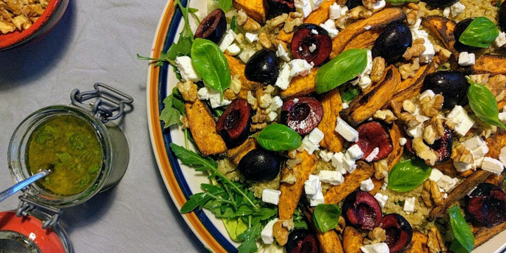 Zoete Aardappel Salade Met Kersen